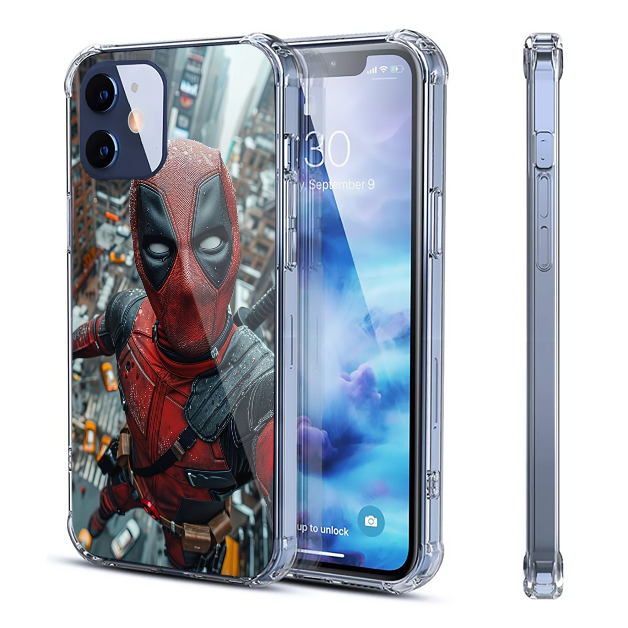 （画像用） Deadpool デッドプール 【iPhone 12シリーズ対応】透明スマホケース（クリアソフトケース）